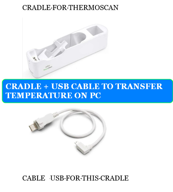 THE RIGHT CRADLE TO GET THE DATA FROM YOUR BRAUN THERMOSCAN 7 1 CRADLE AND USB CABLE FOR THERMOSCAN