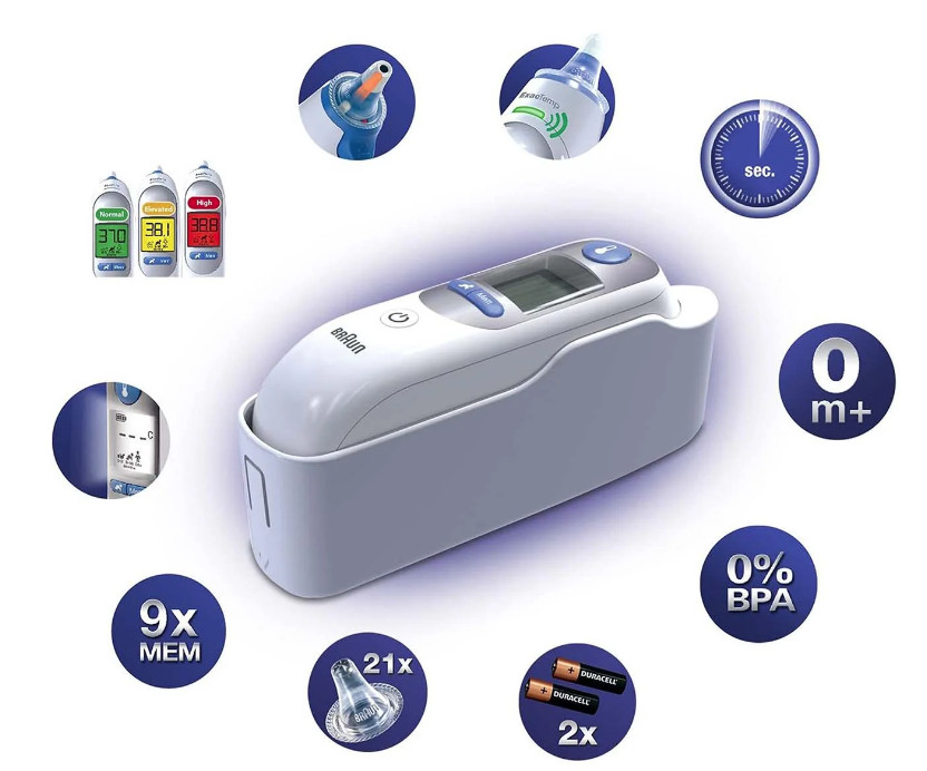THERMOMETERS WITH CLOUD CONNECTIVITY 1 Braun ThermoScan 7 Ear thermometer - Age Precision Technology