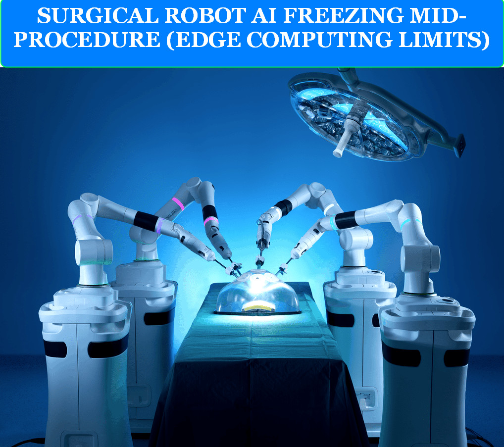 10 CRITICAL MISTAKES IN MEDICAL DEVICE AI BUILT THAT COULD BE AVOIDED WITH CLOUD-BASED AI SOLUTIONS 9 SURGICAL ROBOT AI FREEZING MID-PROCEDURE (EDGE COMPUTING LIMITS)